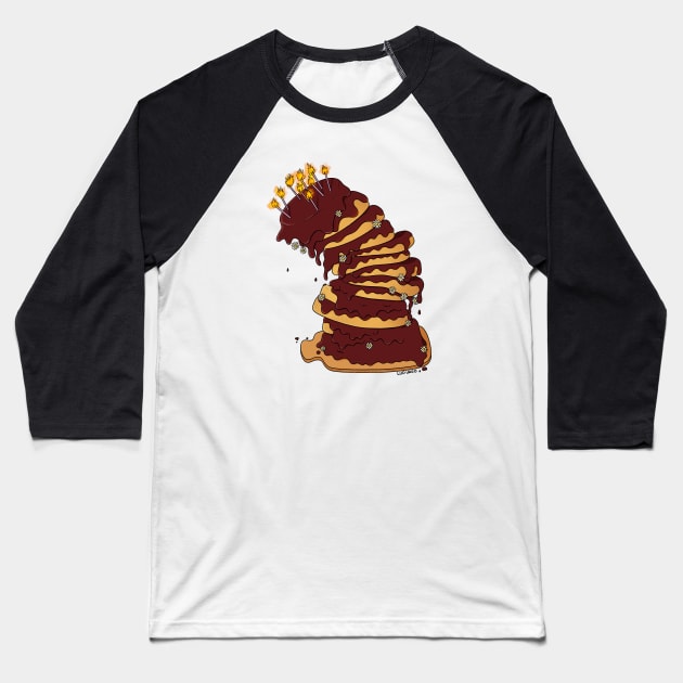 Birthday cake Baseball T-Shirt by ludvago